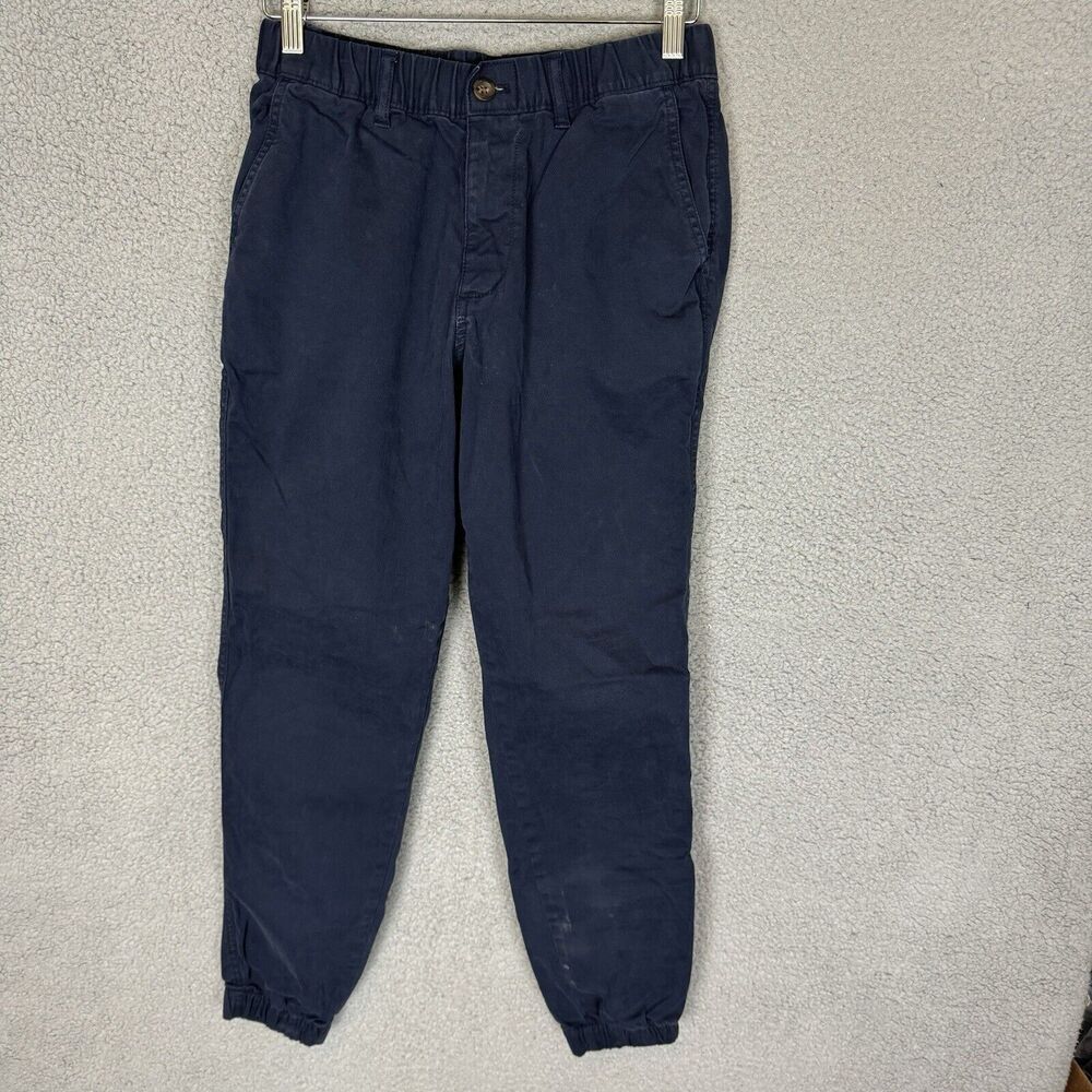 Bear Bottom Pants Mens M Navy Blue Jogger Cotton Stretch Casual Elastic Waist